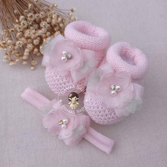 Áster Organza c/ Laço Folha - Rosa c/ Rosa