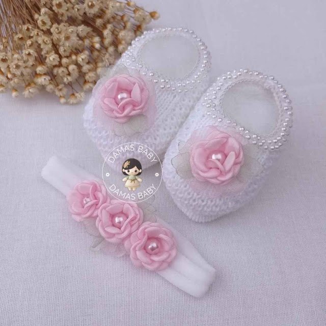 Yasmin Margarida Organza - Branco c/ Rosa