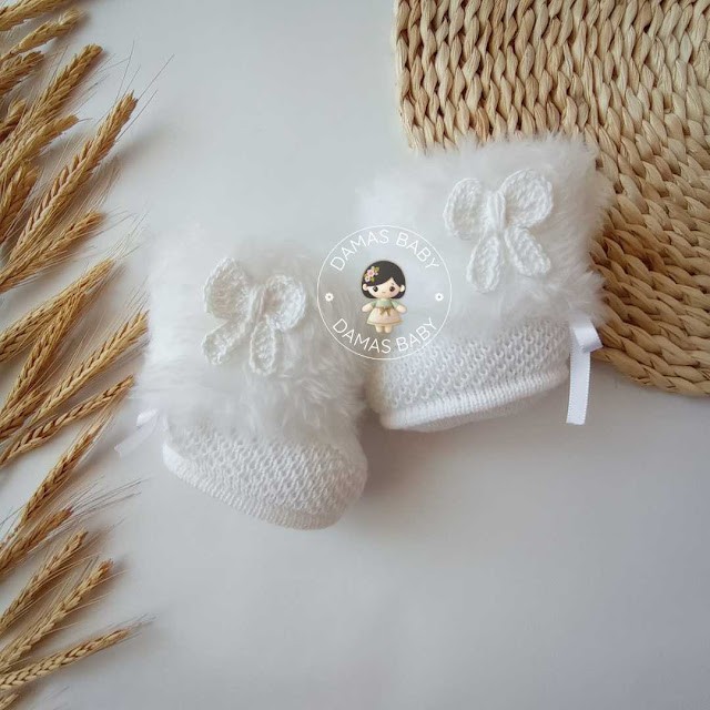Botinhas Anne Laço Crochê - Branco