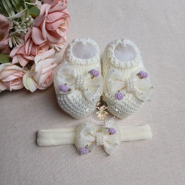 Aurora Rococó Duplo Organza - Marfim c/ Lilás