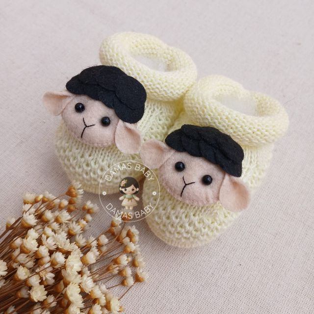 Ovelhinha Cabelinho Preto Bolinha - Amarelo