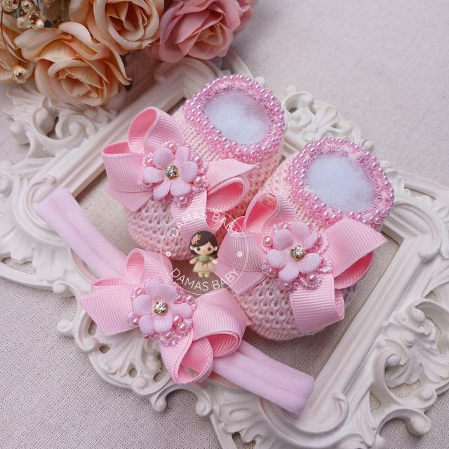 Eva Boutique Guipir Bordado - Rosa Bebê