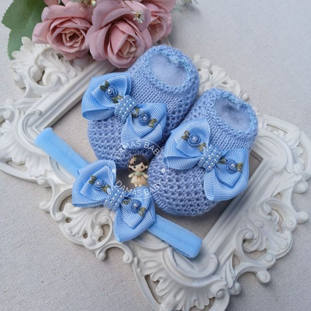 Vânia Gorgurão Rococó - Azul Bebê