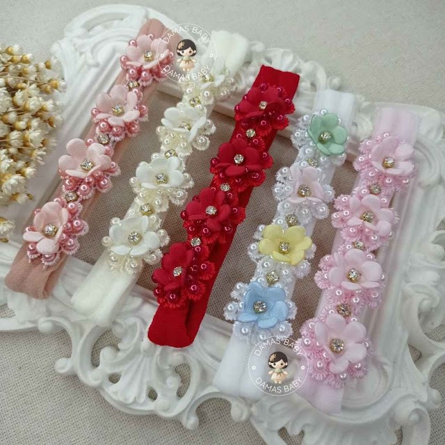 Faixas Yumi Flor Guipir Bordado