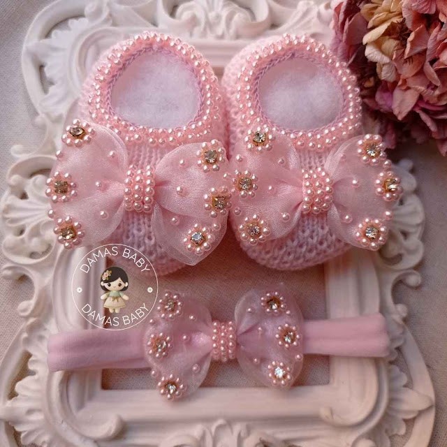 Marjorie Organza Flor Pérola Strass - Rosa