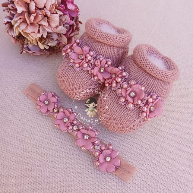 Yumi Flor Guipir Bordado - Rosê