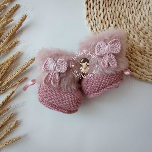 Botinhas Anne Laço Crochê - Rosê