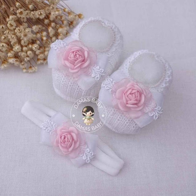 Passiflora Tafetá Laço Organza - Branco c/ Rosa