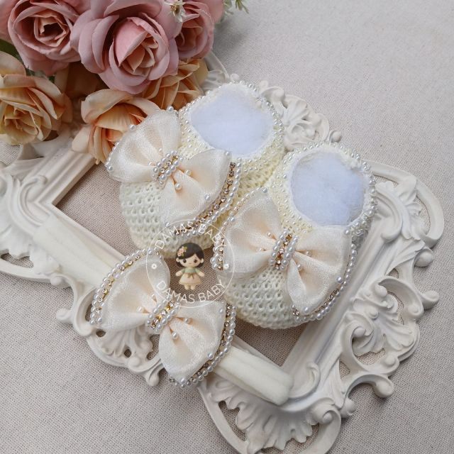Catherine Duplo Organza Pérola Strass - Marfim