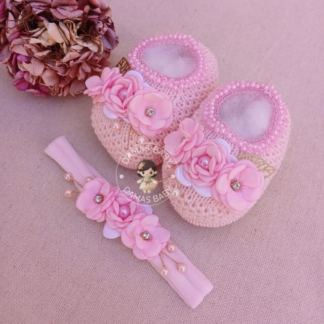 Princesa Flores Arranjo e Folha Dourada - Rosa
