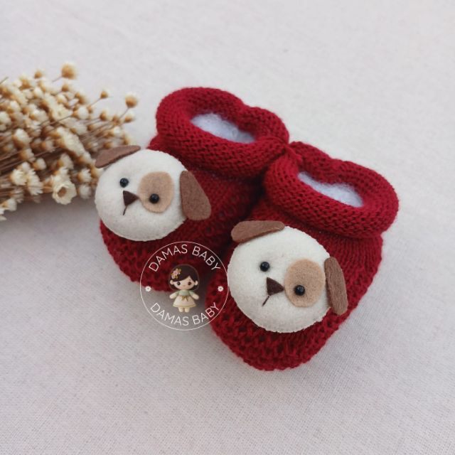 Cachorrinho Tomy Palha c/ Bege - Vermelho Escuro