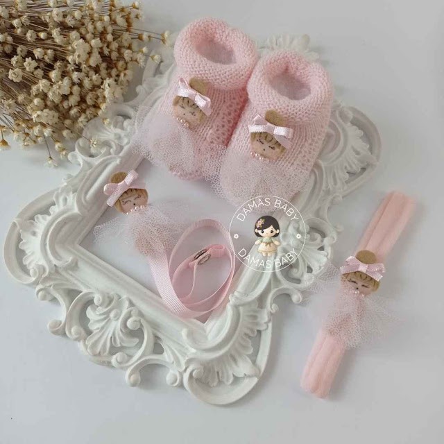 Bailarina com Tule Rosa