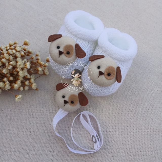 Cachorrinho Tomy Palha c/ Bege - Branco
