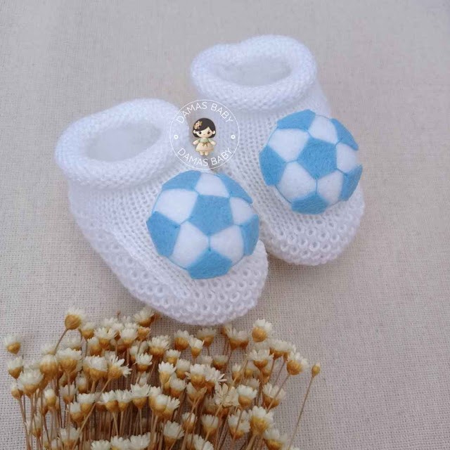 Bola de Futebol Azul Bebê c/ Branco - Branco